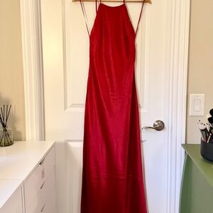 Reformation Jeany Silk Dress In Sangre, NWOT, without tags, no flaws.